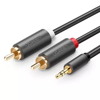 Câble audio Ugreen 2x RCA vers 3,5 mm 1,5 m noir