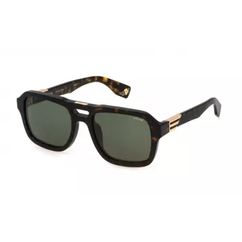 Lunettes de soleil POLICE SPLN65-550722 homme - Monture noire, verres gris, 55 mm