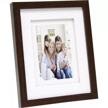 Deknudt S65KQ1 15x20 Wood Picture Frame Brown Double Passepartout