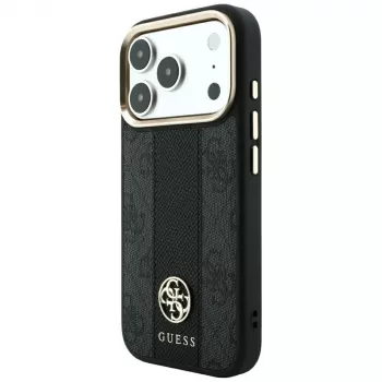 Guess 4G Stripe Round and Classic Logos MagSafe Case for iPhone 18 Pro Max / 17 Pro Max - Black