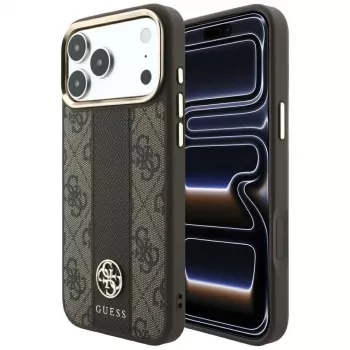 Guess 4G Stripe Round and Classic Logos MagSafe Case for iPhone 18 Pro / 17 Pro - Brown