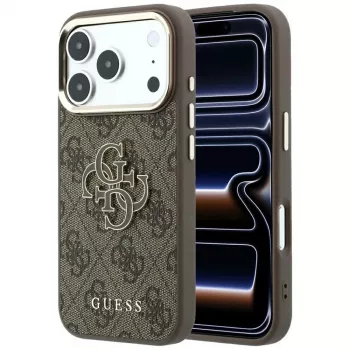 Guess 4G & Big Resin Logo Case for iPhone 17 Pro Max / 18 Pro Max - Brown