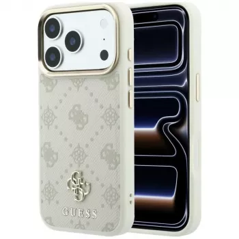 Guess Peony 4G Small Logo MagSafe Case for Apple iPhone 17 Pro Max / 16 Pro Max – Beige