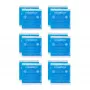 Plaques réfrigérantes carrées réutilisables Relaxdays Bleu 14 x 13 cm, lot de 12