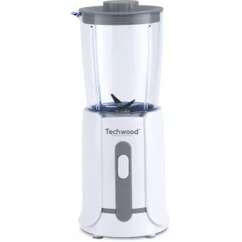 Techwood TBL-201 1.5L Tabletop Blender, 300W, Stainless Steel Blades, Ice Crushing, White