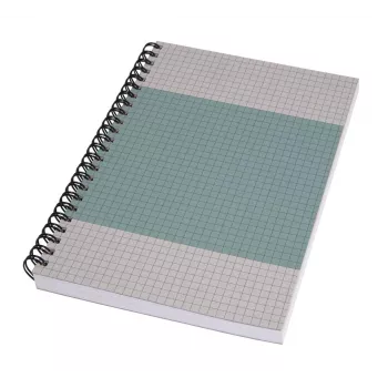 SIGEL SN600 Quicknote Carnet à spirale, A5, quadrillé, couverture souple, bleu/gris, 160 pages