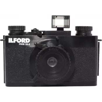 Appareil photo argentique compact ILFORD PIXIE 35 mm – argent/noir, flash intégré, autofocus