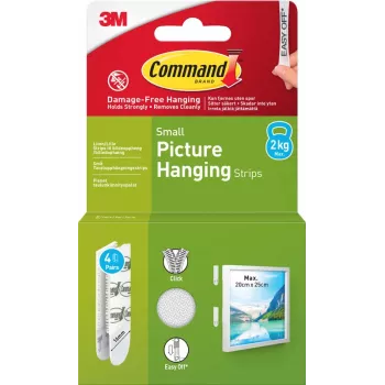 Bandes adhésives 3M Command petites, 4 pièces, blanches (7100337181)