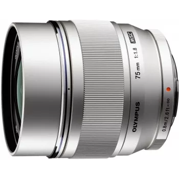 Objectif OM System M.Zuiko Digital ED 75mm f/1.8, argent (V311040SW000)