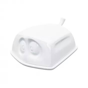 FIFTYEIGHT Butter Dish Versteckt White – Hidden Face Porcelain Butter Keeper