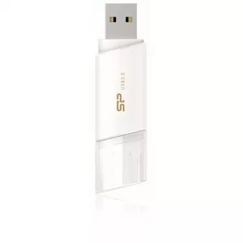 Clé USB Silicon Power Blaze B06 32 Go USB 3.2 Gen 1, rétractable, blanche