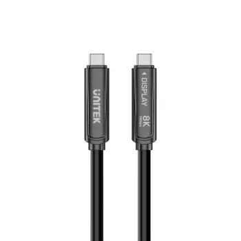 Câble optique actif USB-C Unitek 10Gbps PD60W 8K@30Hz 12m noir