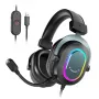 Casque gaming USB circum-aural FIFINE H6 AmpliGame RGB 7.1 Surround avec micro détachable, noir