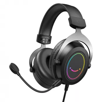 Casque de jeu filaire circum-aural FIFINE H3 AmpliGame RGB avec microphone détachable, transducteurs 50mm, USB-A, noir