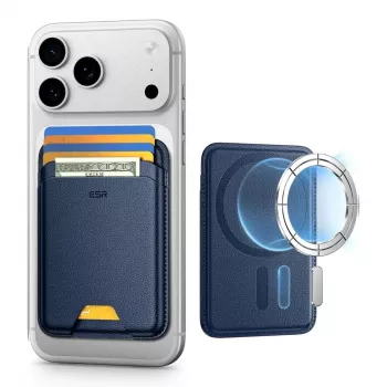 Portefeuille magnétique RFID ESR Classic MagSafe bleu foncé