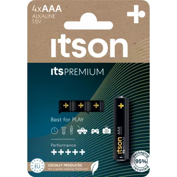 ITSON LR03IPR/4CP AAA Alkaline Batteries 1.5V 4-Pack