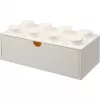 Boîte de rangement LEGO Brick 8 tiroir de bureau blanche avec 8 tenons
