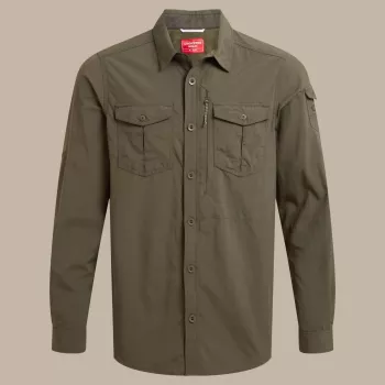 Chemise de voyage à manches longues Craghoppers NosiLife Adventure LS Shirt III homme, Woodland Green, XXL