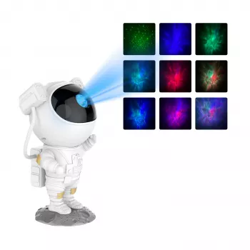 Projecteur nébuleuse DENVER FL-34 avec 8 modes de couleur et étoiles laser vertes