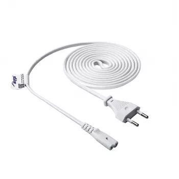 Câble d'alimentation Akyga AK-RD-06A CEE 7/16 (prise euro) vers IEC C7, 2,5 A, 1,5 m, blanc