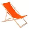 Classic Beech Deckchair GreenBlue GB183 Orange