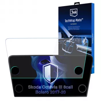 3MK PROTECTION Skoda Octavia III Bolero (2017-2020) TechWrap Matte Center Display Screen Protector
