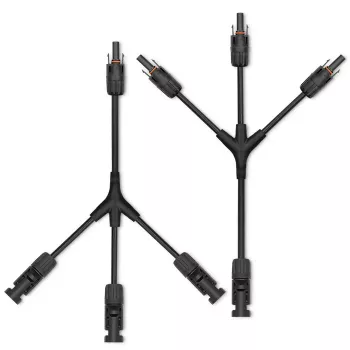 Paire de connecteurs de dérivation solaires Qoltec MC4 type Y 1000V 30A IP67