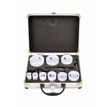 Jeu de scies cloches bimétal AWTOOLS 19-64 mm, 13 pièces, Black Line, mallette métallique