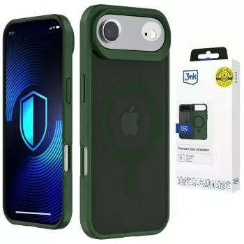Coque arrière MagSafe translucide verte 3MK Smoke MagCase pour Apple iPhone Air