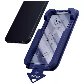 Film de protection d'écran confidentialité 3MK HardGlass MaxPrivacy pour Apple iPhone 16 Pro / 17 avec applicateur - noir
