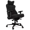 YUMISU 2053 chaise gaming, revêtement en tissu, noire (Y-2053-BB-M)