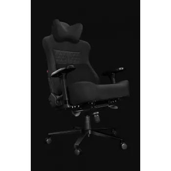 YUMISU 2052 Chaise gaming, revêtement en tissu, noire (Y-2052-GB-M)