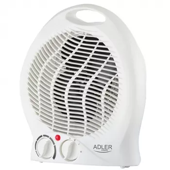 Adler AD 7728 Chauffage soufflant céramique PTC 2000W avec oscillation, 2 niveaux de chauffe, mode air froid, protection contre la surchauffe et le basculement, blanc/noir
