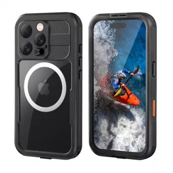Crong Seal Cover étui étanche IP68 pour iPhone 16 Pro (noir)