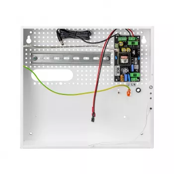 BCS ZA1206/UPS/F/KD alimentation UPS 72W 12V DC 6A avec chargeur de batterie pour systèmes de sécurité, boîtier métallique, fixation murale