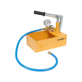 Pompe de test de pression manuelle VOREL 50 bar, réservoir 12 L, raccord R 1/2