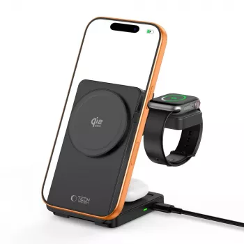 TECH-PROTECT A56 chargeur sans fil MagSafe magnétique 3-en-1 25W Qi2.2 noir