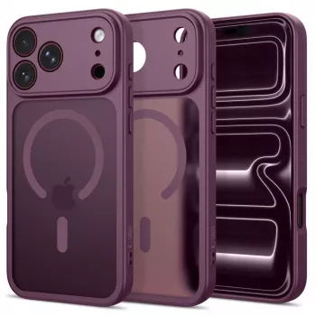 Coque Tech-Protect Basicmag MagSafe pour iPhone 17 Pro Max / 18 Pro Max mat rouge cerise foncé