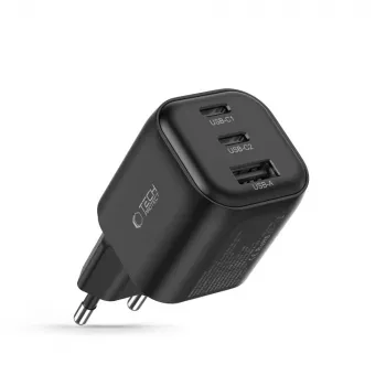 Chargeur mural GaN 3 ports TECH-PROTECT NCA100W-GaN 100W PD 3.2 / QC3.0 noir