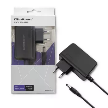 Qoltec 15W 5V 3A Bloc d'alimentation AC/DC avec connecteur creux 3,5x1,35mm