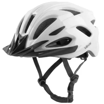 Vayox Speed Casque de vélo blanc brillant avec lumière LED, taille L (58-61 cm) VA0425WGL