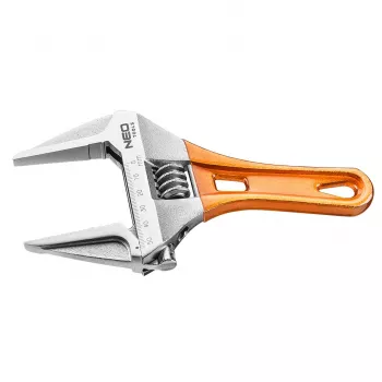 Clé à molette courte NEO TOOLS 185 mm, ouverture de mâchoire 0-53 mm, acier chrome-vanadium, DIN 3117