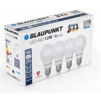 Lampe LED Blaupunkt E27 A60 1260 lm 12W 4000K, 4 pièces (BLAUPUNKT-E27-12W-NW-4)