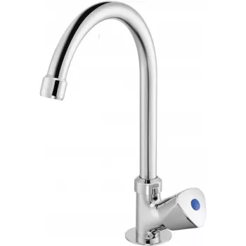 DEANTE BEZ 062L Mitigeur de cuisine chromé avec bec orientable à 360° et aérateur économiseur d'eau