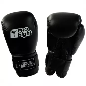 Profight Leather Dragon Boxing Gloves, Black