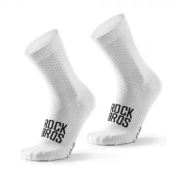 Chaussettes de cyclisme Rockbros ROAD TO SKY blanches EU 39-42
