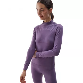 Ensemble de sous-vêtements thermiques sans coutures pour femme 4F F156 violet M/L