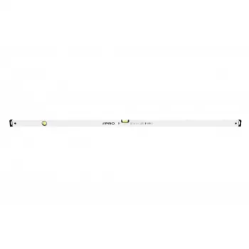 Niveau à bulle blanc avec fioles horizontale, verticale et de pente 2 % - 180 cm