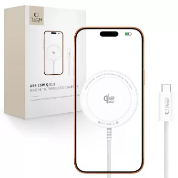 TECH-PROTECT A54 Magnetic MagSafe Wireless Charger 25W Qi2.2 White