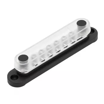 Busbar Solvian 48V 150A – bloc de distribution d'alimentation en cuivre étamé à 4 goujons pour systèmes DC